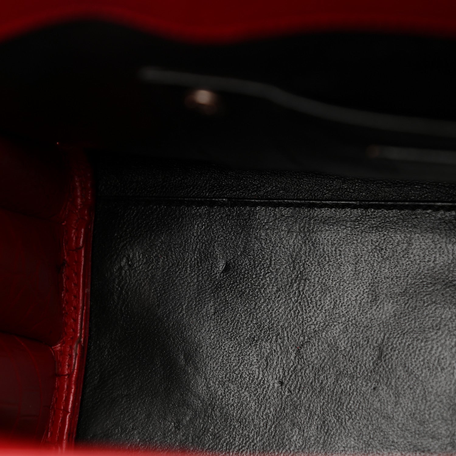 Saint Laurent Calfskin Crocodile Embossed Baby Sac De Jour Red 10 of 11