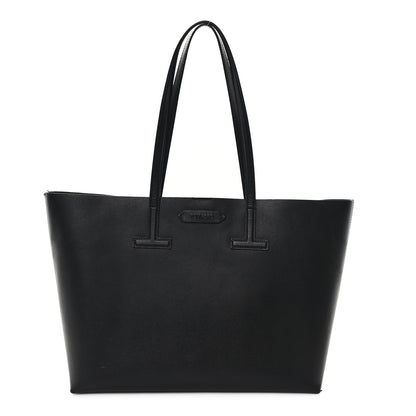 Tom Ford Grained Calfskin Small T Tote Black 1 of 13