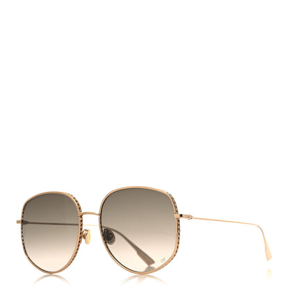 Christian Dior Metal Dior By Dior 2 Sunglasses Gold 1 of 9