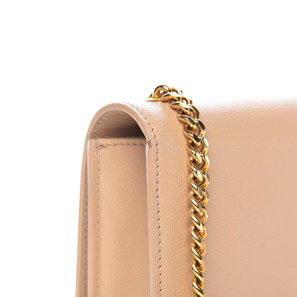 Saint Laurent Grain De Poudre Small Monogram Kate Satchel Nude Powder 11 of 15