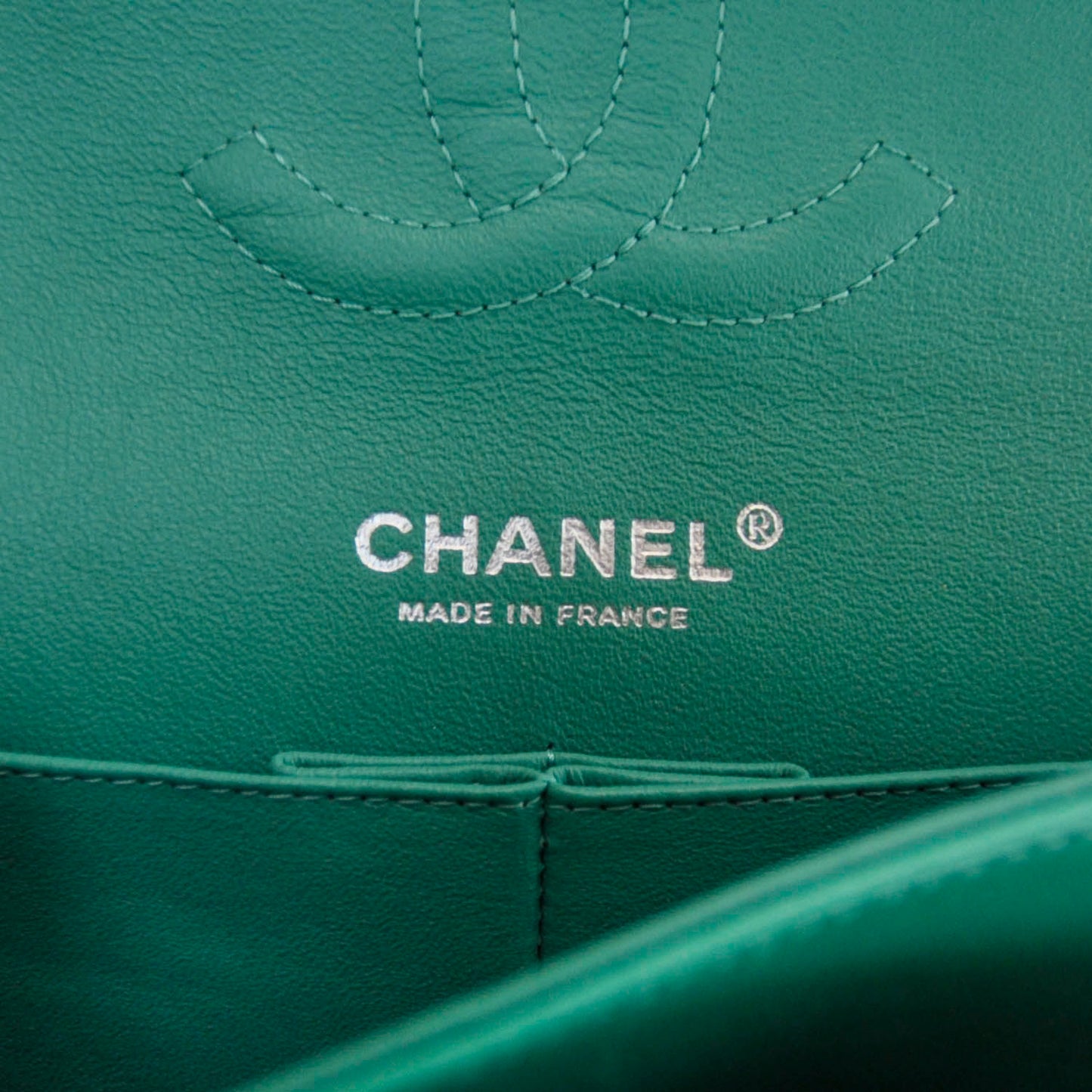 Lambskin Medium Double Flap Menthe Green