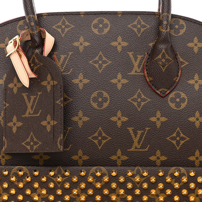 Louis Vuitton Monogram Calf Hair Spikes Iconoclasts Christian Louboutin Tote Red 7 of 9