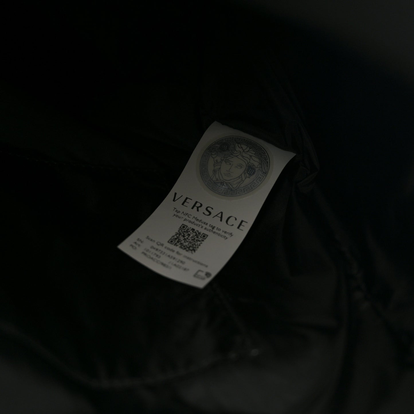 Grained Calfskin La Medusa Convertible Tote Bag Black