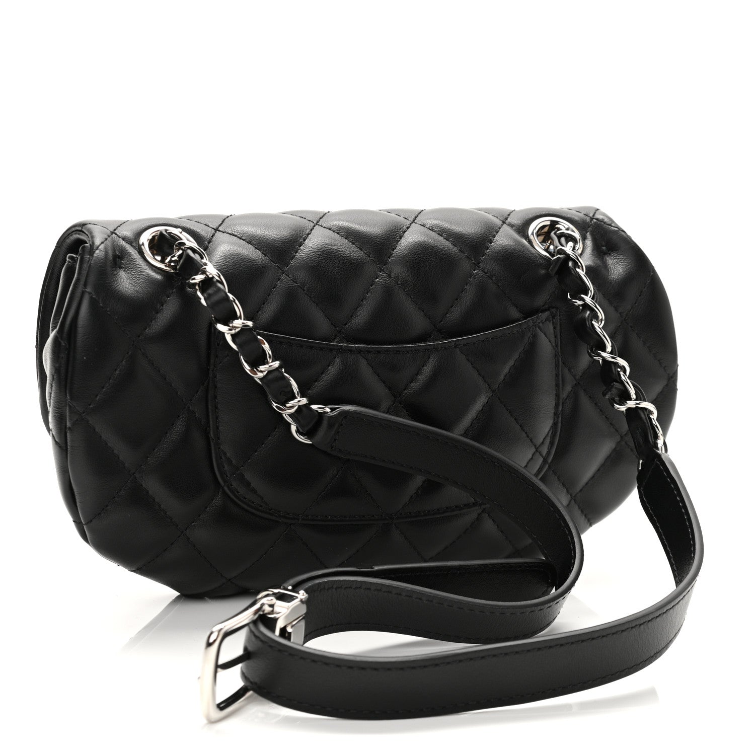 Chanel Calfskin Quilted CC Uniform Flap Belt Bag Black 3 of 11