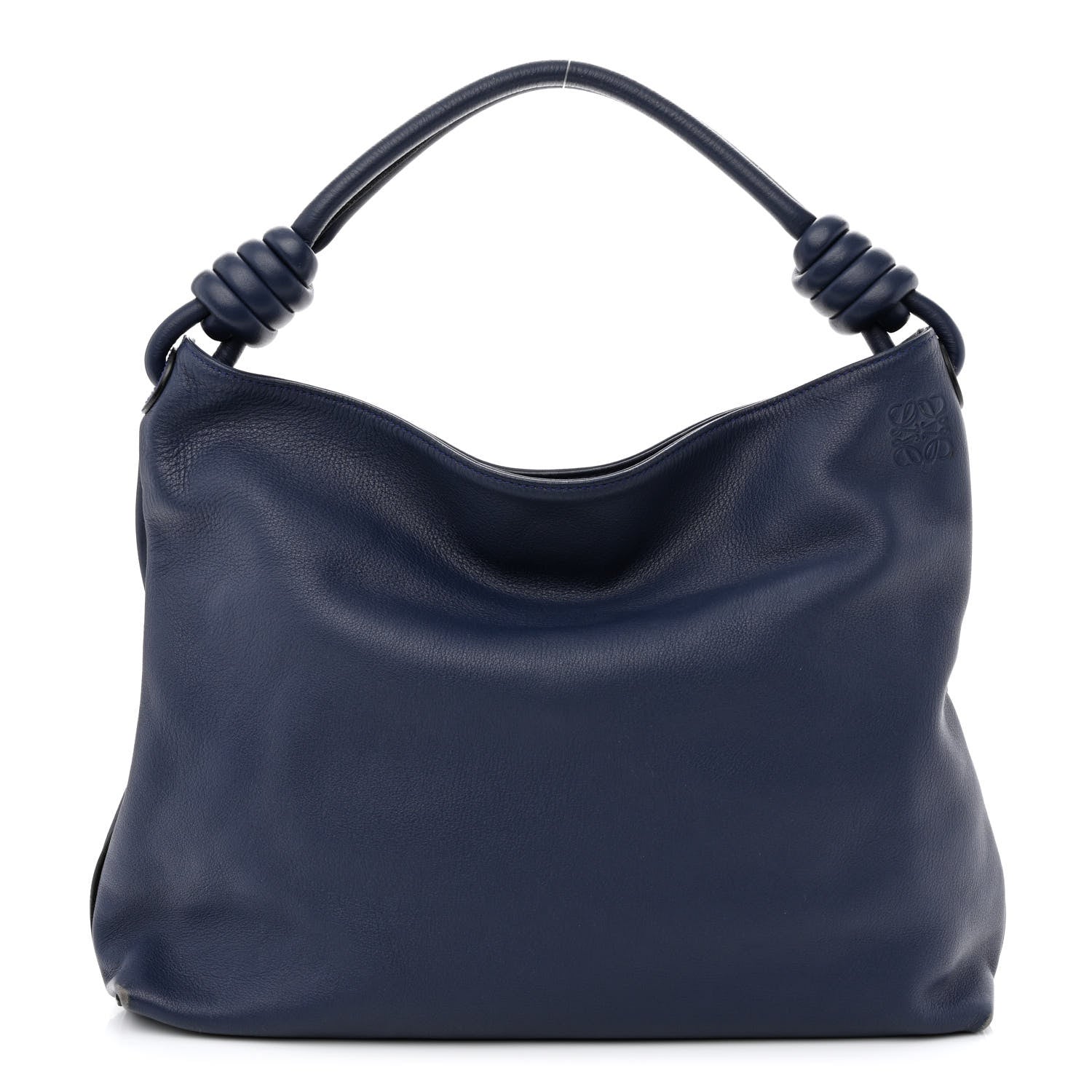 Loewe Calfskin Small Flamenco Knot Hobo Navy 1 of 12