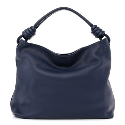 Loewe Calfskin Small Flamenco Knot Hobo Navy 1 of 12