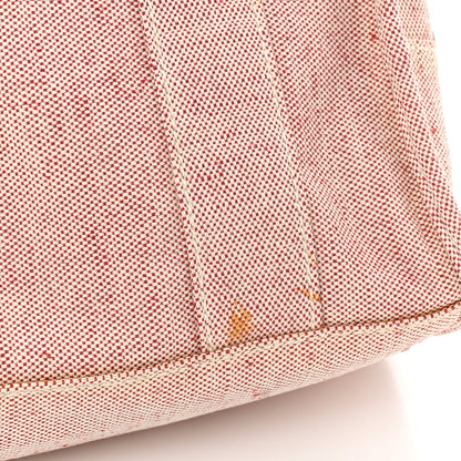 Prada Canvas Misto Lino Shopping Tote Natural Rose 10 of 10