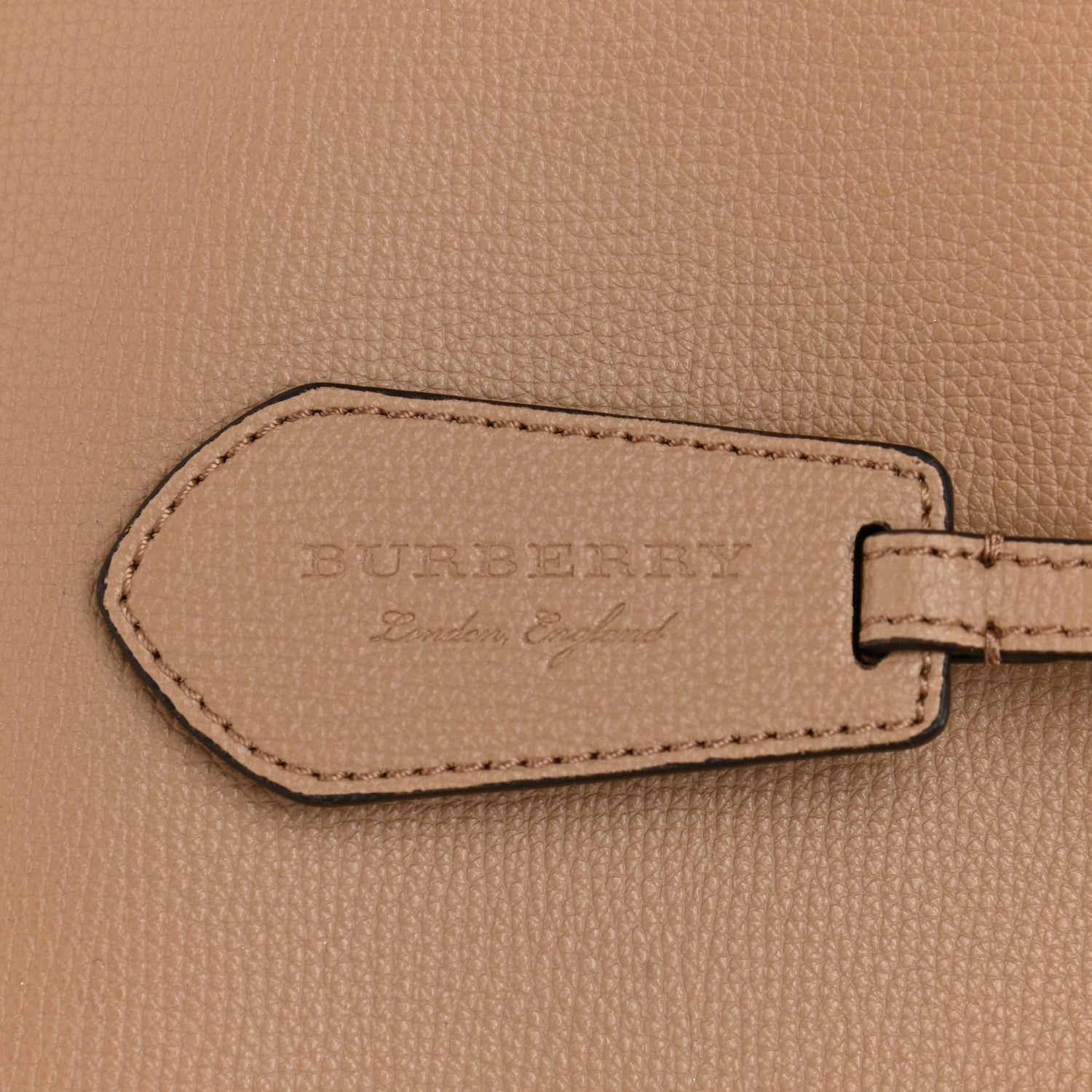 Burberry Grainy Calfskin Haymarket Check Small Reversible Tote Mid Camel 10 of 17