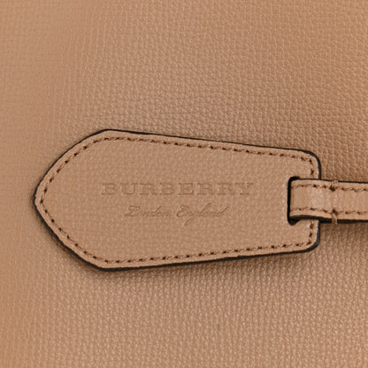 Burberry Grainy Calfskin Haymarket Check Small Reversible Tote Mid Camel 10 of 17