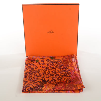Hermes Silk Mythes et Metamorphoses Scarf 90 Orange Rose Vif Brique 3 of 7