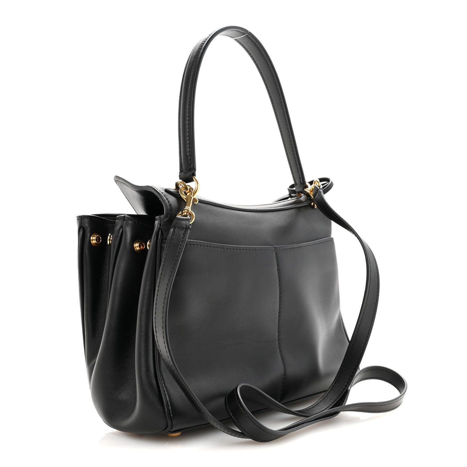 Balenciaga Natural Smooth Calfskin Small Rodeo Top Handle Handbag Black 3 of 10