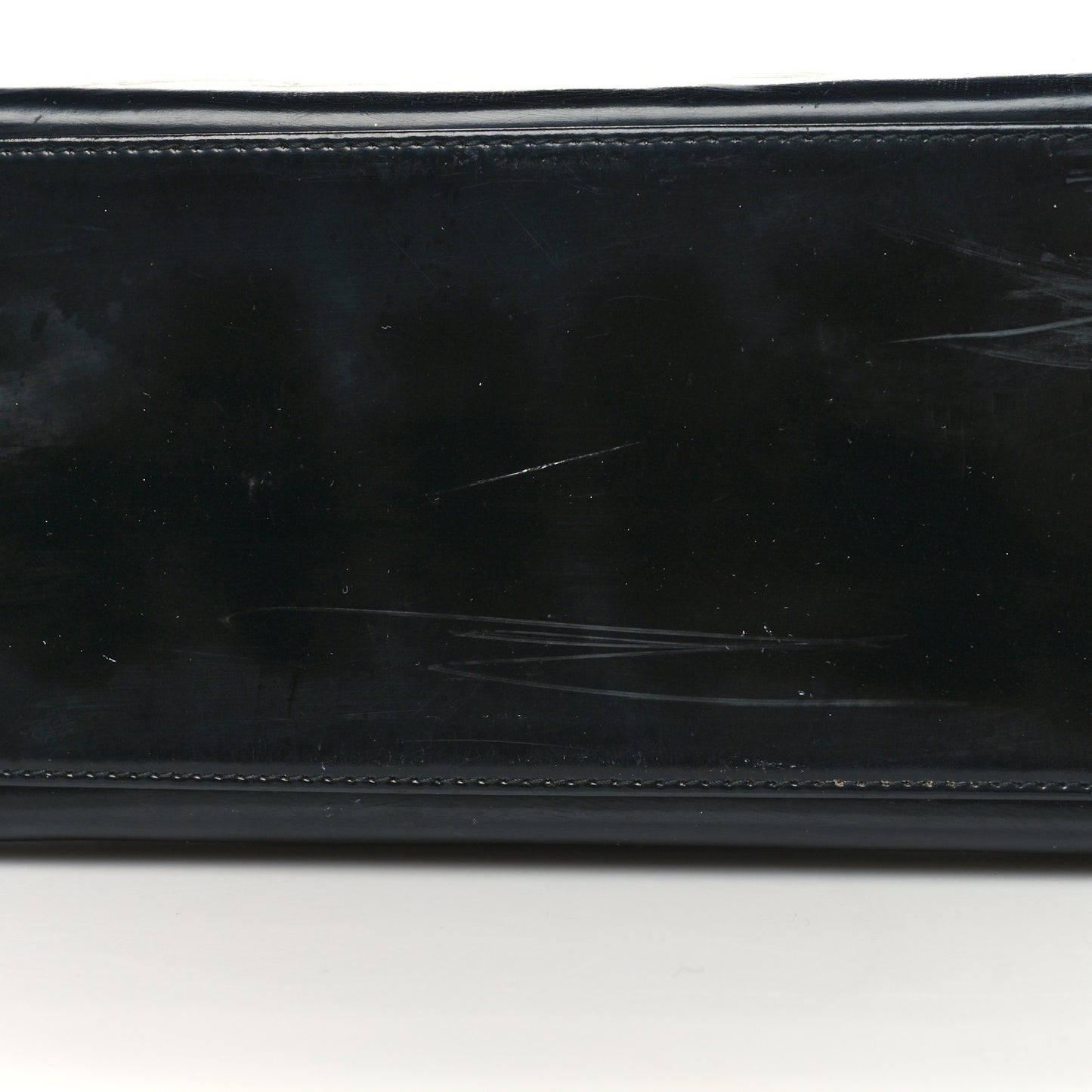 Glazed Calfskin Medium Lady Dior Black