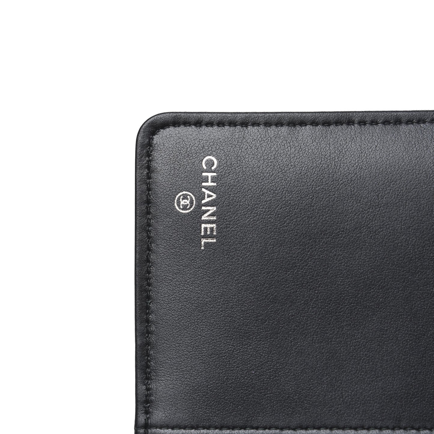 Caviar Quilted Boy Yen Wallet Black