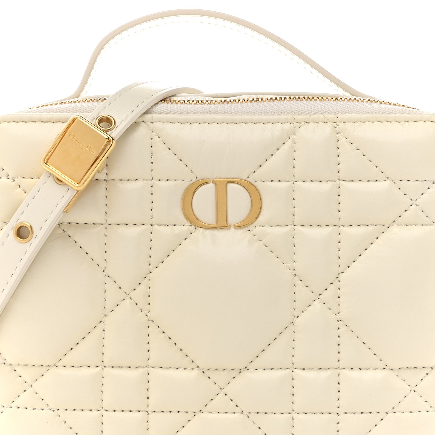 Christian Dior Calfskin Macrocannage Caro Box Bag Latte 9 of 14