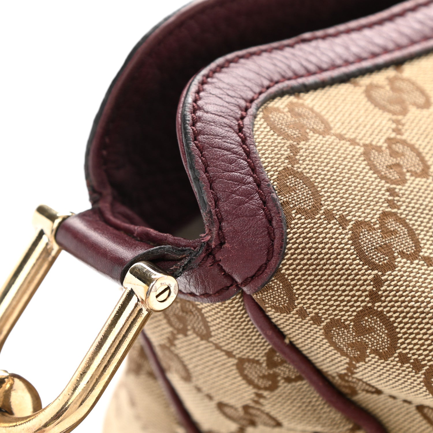 Gucci Monogram Medium Diana Bamboo Shoulder Bag Dark Purple 18 of 18