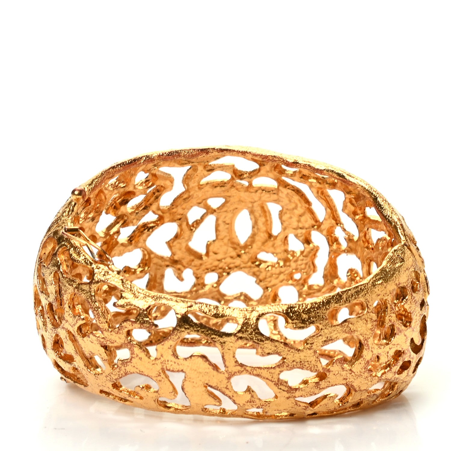 Chanel Metal CC Cuff Gold 3 of 4