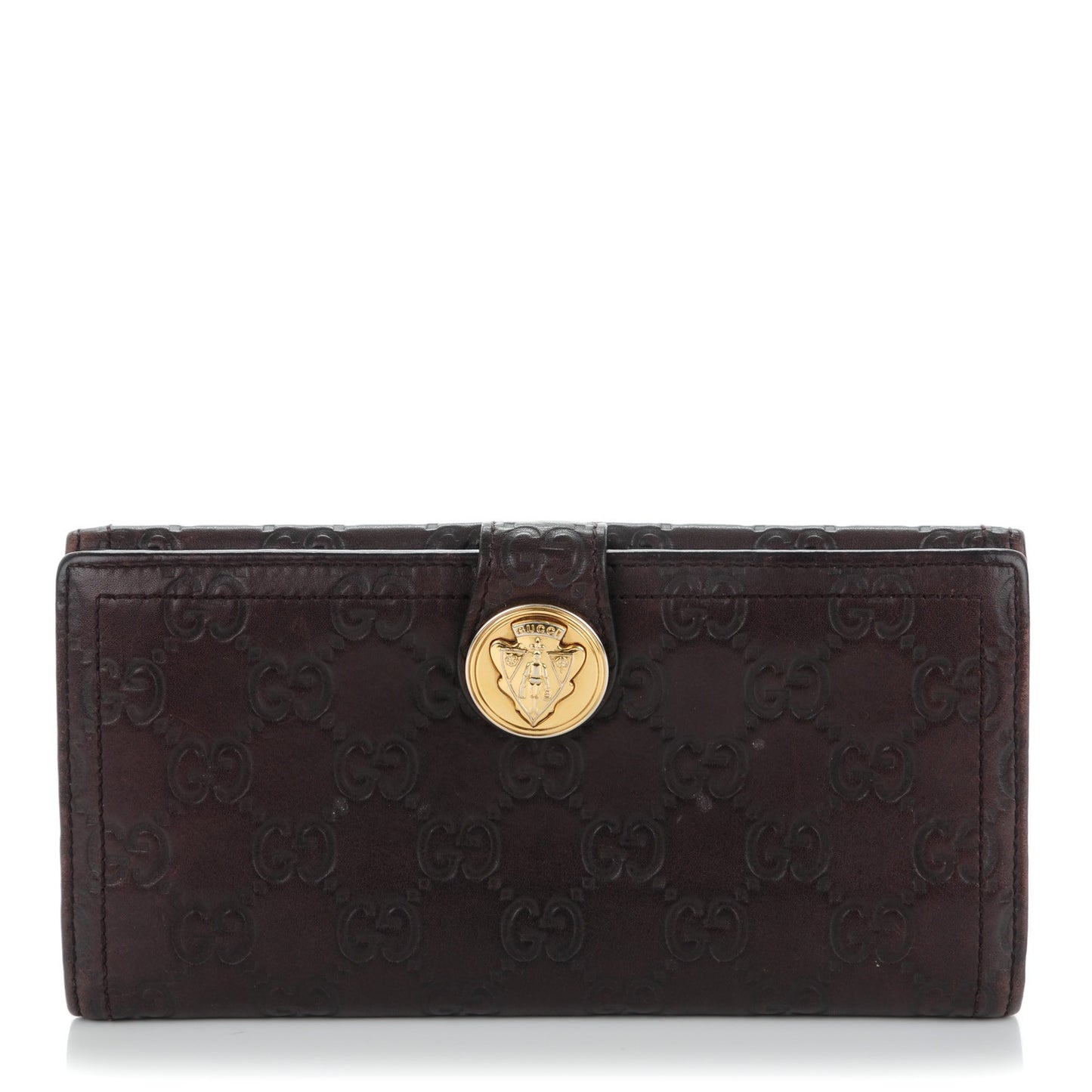 Guccissima Hysteria Continental Wallet Chocolate