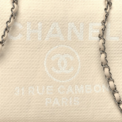 Chanel Mixed Fibers Small Deauville Tote White 10 of 14
