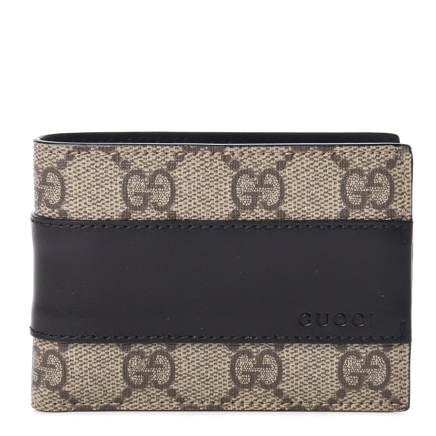 GG Supreme Monogram Bi-Fold Wallet Black