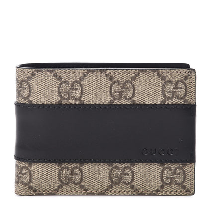 Gucci GG Supreme Monogram Bi-Fold Wallet Black 1 of 6