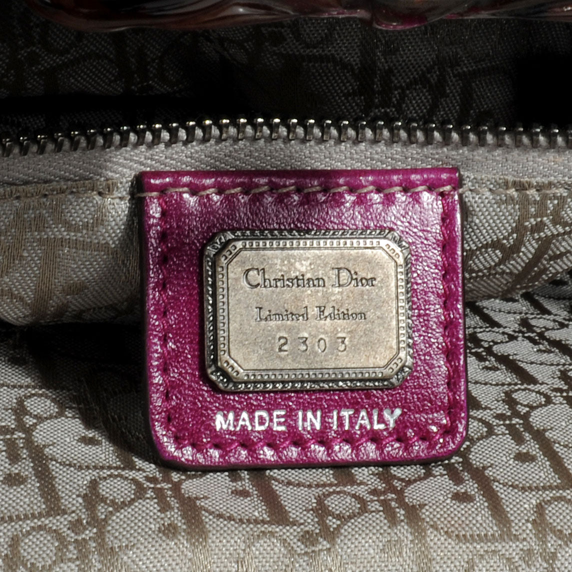 Leather Samourai 1947 Intrecciato Frame Bag Fuchsia