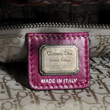 Christian Dior Leather Samourai 1947 Intrecciato Frame Bag Fuchsia 6 of 8