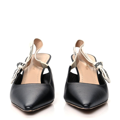 Christian Dior Lambskin Ribbon J'Adior Slingback 65mm Pumps 38 Black 2 of 8