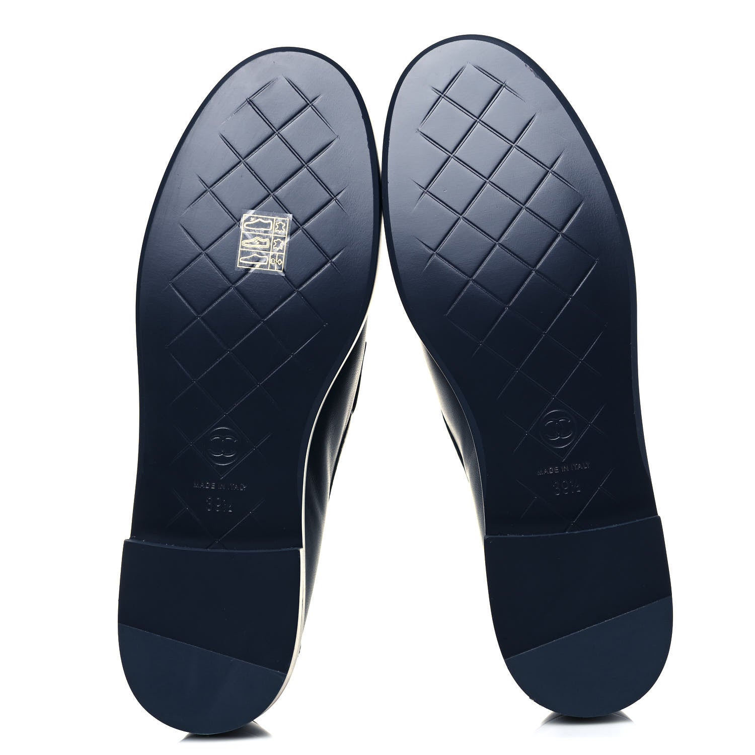Chanel Lambskin Quilted CC Turnlock Loafers 39.5 Navy 5 of 8
