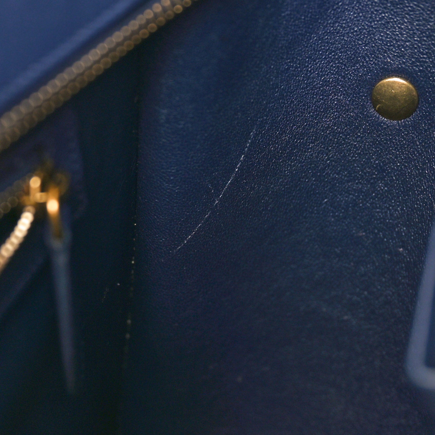 Smooth Calfskin Micro Luggage Navy Blue