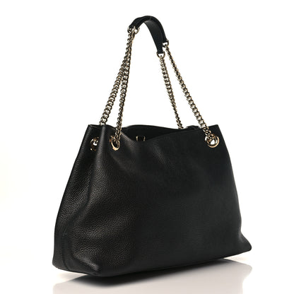 Gucci Pebbled Calfskin Medium Soho Chain Shoulder Bag Black 4 of 11
