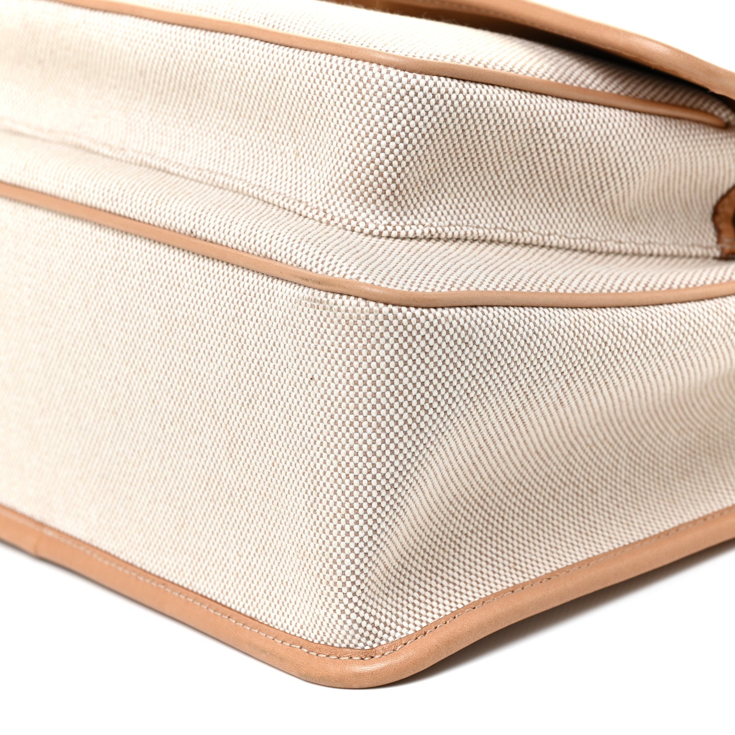 Cotton Canvas Vintage Calfskin Monogram Medium Niki Chain Satchel Cream Tan