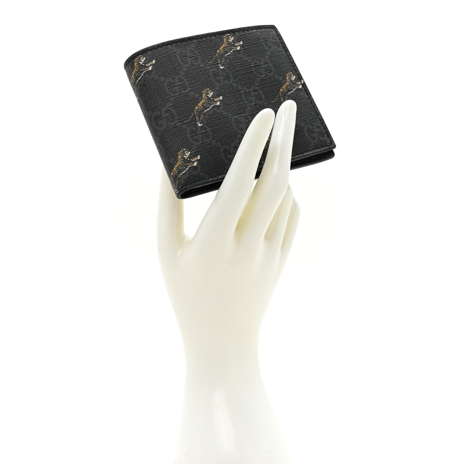 Gucci GG Supreme Monogram Tigers Wallet Black Multicolor 2 of 12