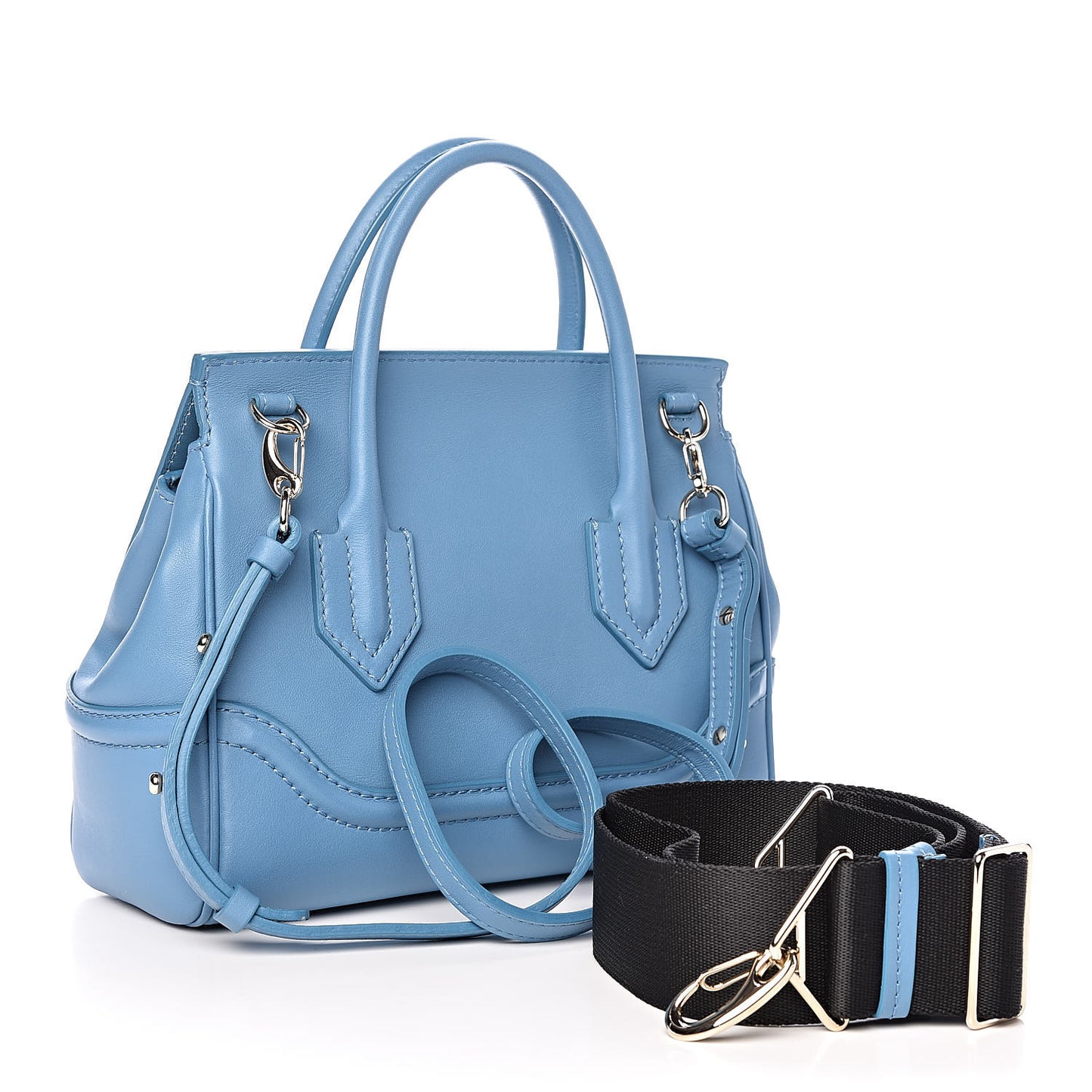 Calfskin Crystal Medium Baroque Palazzo Empire Bag Blue