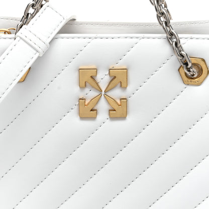 Off-White Calfskin Diagonal Quilted Jackhammer 25 Tote White 8 of 10