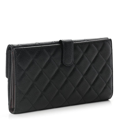 Chanel Caviar Quilted CC French Flap Wallet Black 3 of 9