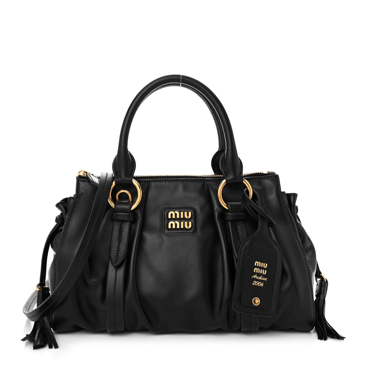 Miu Miu Nappa Joie Satchel Black 1 of 9