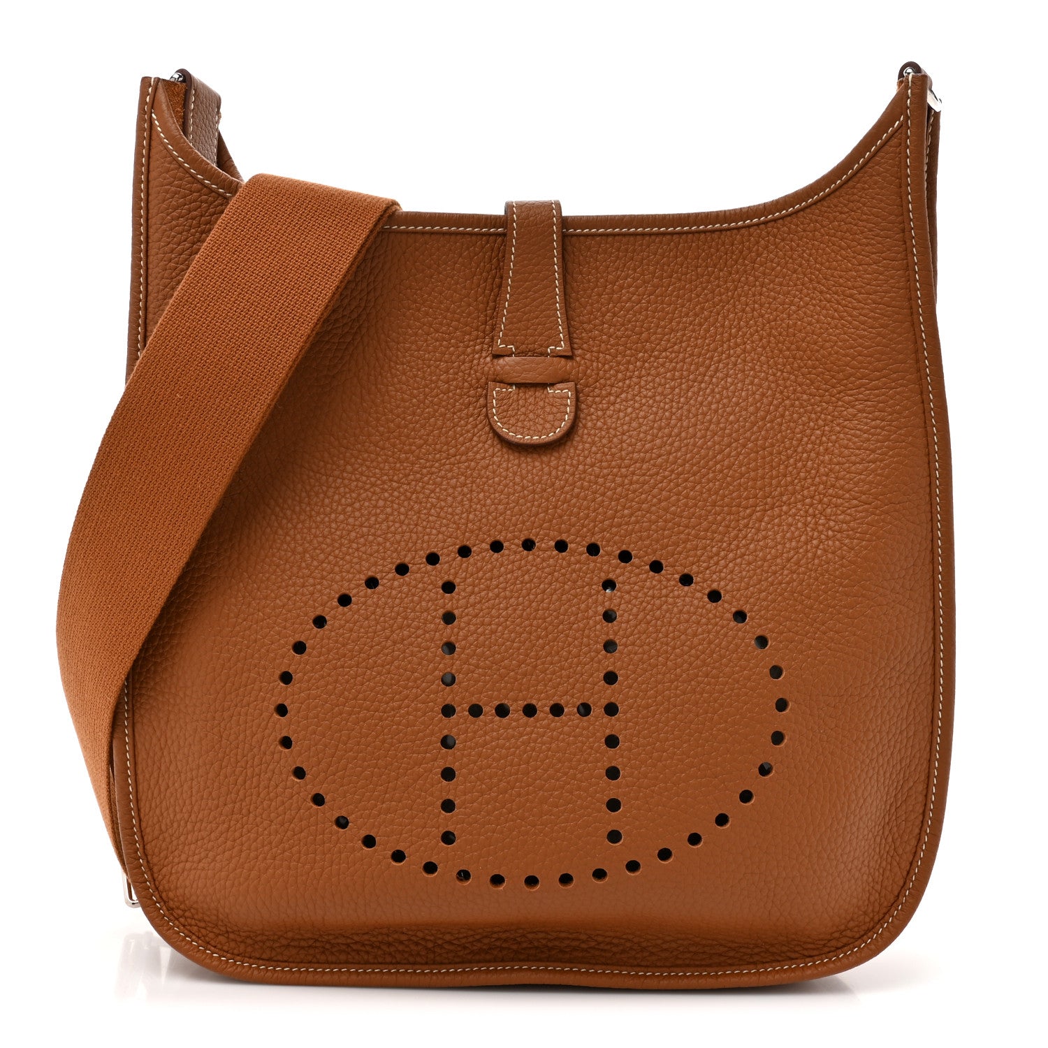 Hermes Taurillon Clemence Evelyne III PM Gold 1 of 11