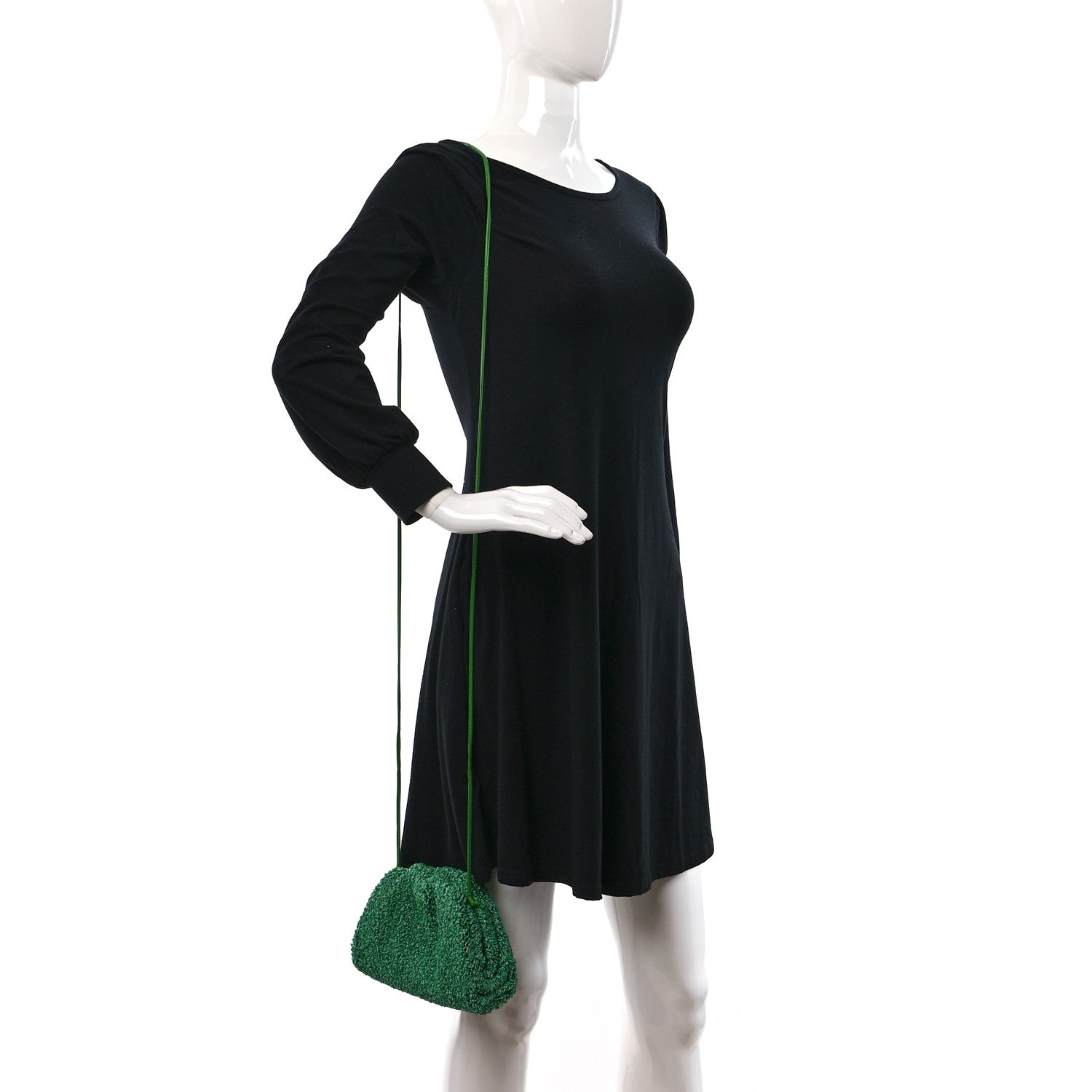 Bottega Veneta Boucle Curly Raffia The Mini Pouch Parakeet 2 of 11