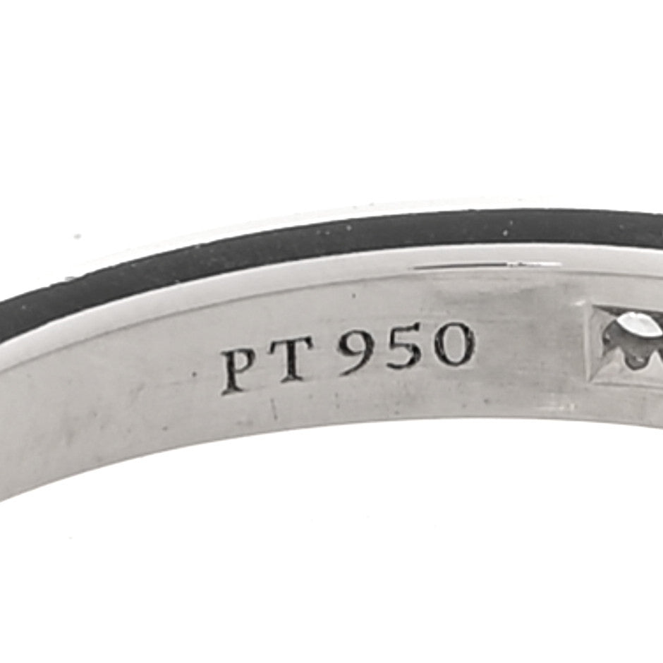 Tiffany Platinum Diamond 2.5mm Half Circle Wedding Band Ring 48 4.5 5 of 6