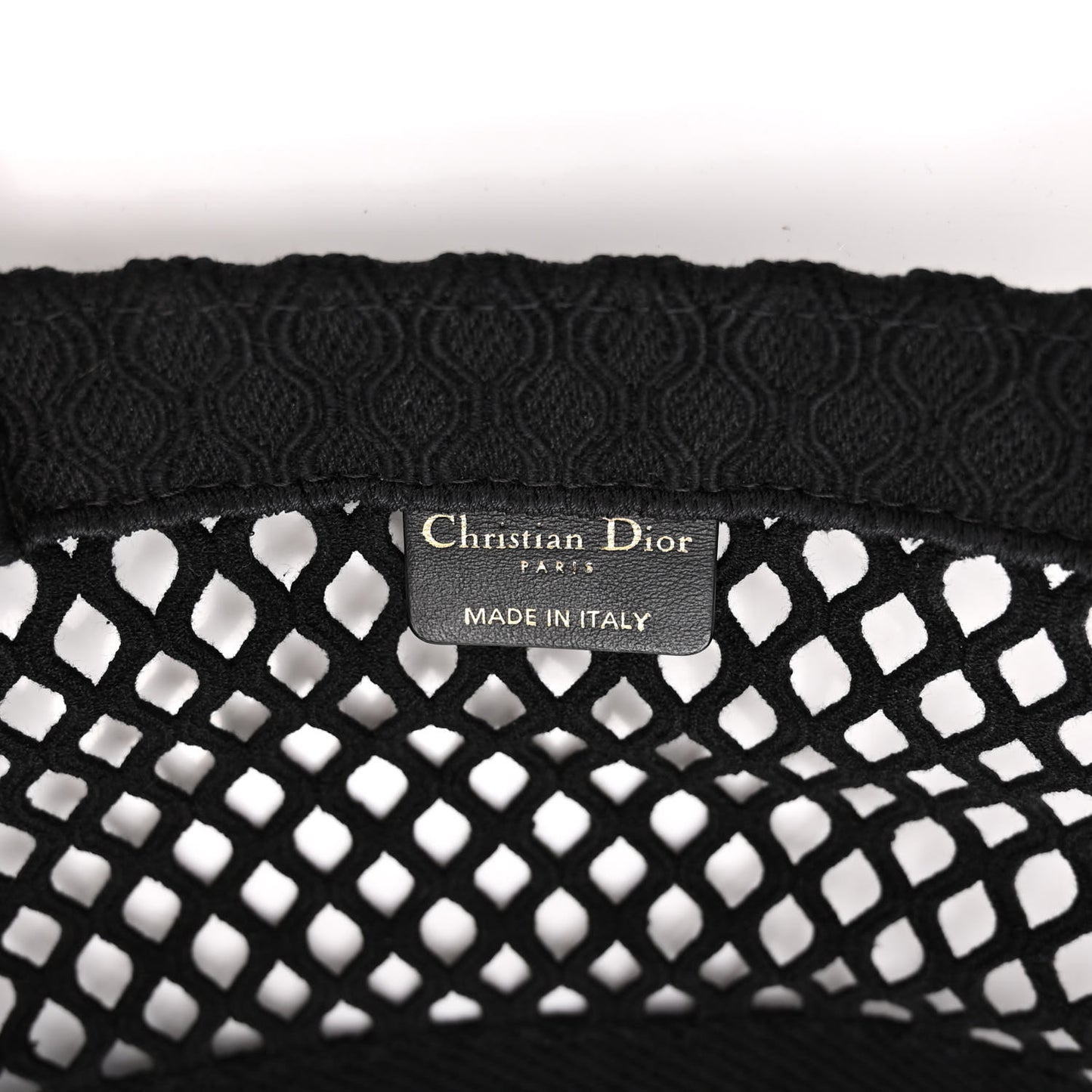 Mesh Embroidered Large Book Tote Black