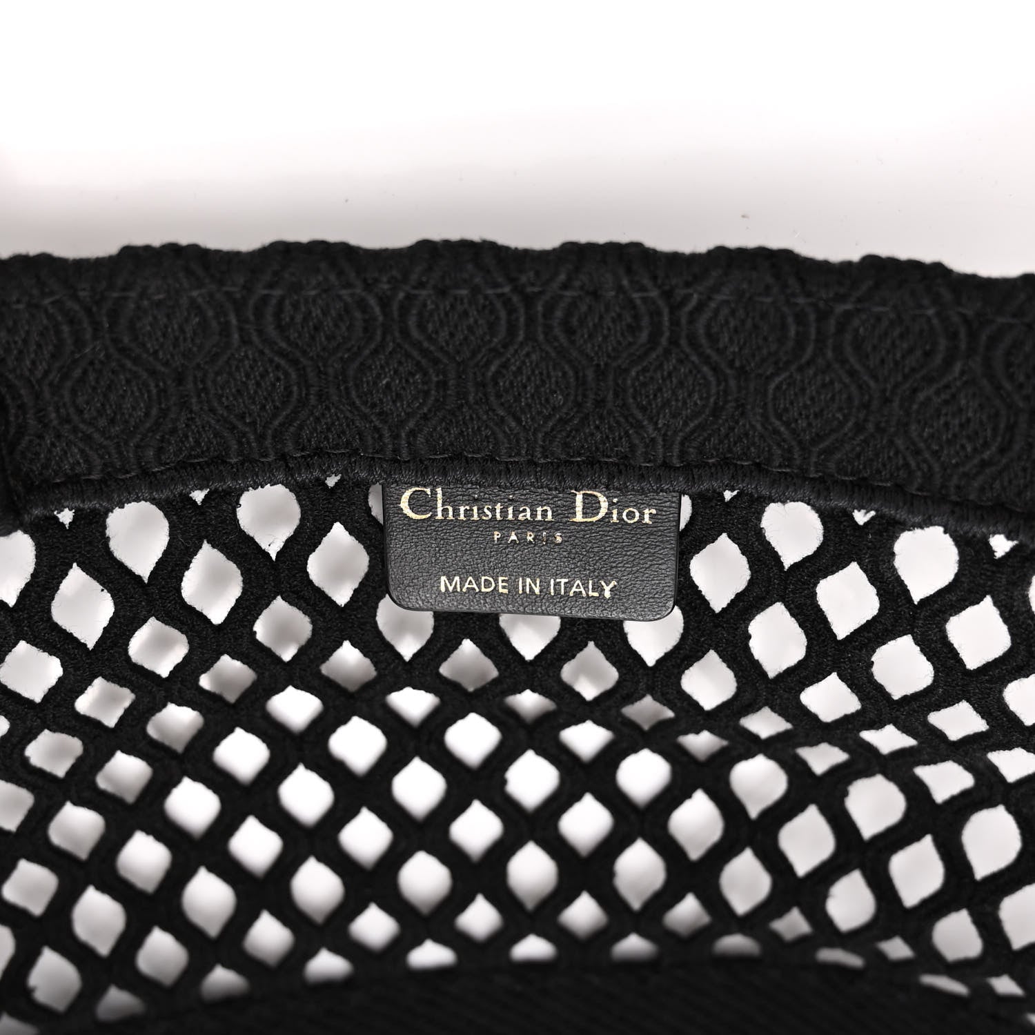Christian Dior Mesh Embroidered Large Book Tote Black 6 of 10