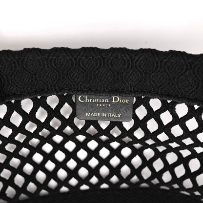 Christian Dior Mesh Embroidered Large Book Tote Black 6 of 10
