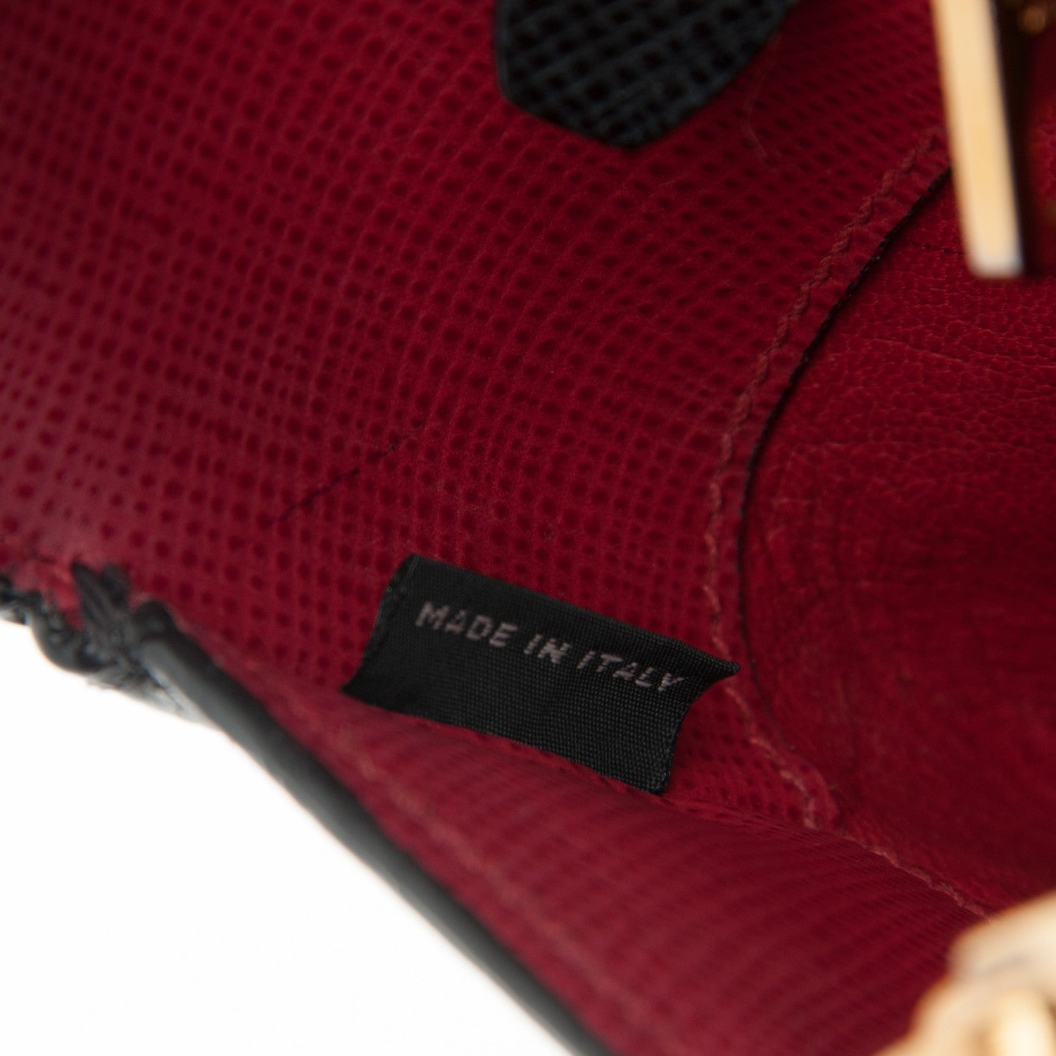 Prada Saffiano Cuir Bi-Color Double Handle Tote Black Fuoco 8 of 11