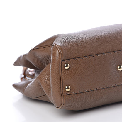 Gucci Calfskin Small Bamboo Shopper Tote Acero 9 of 14