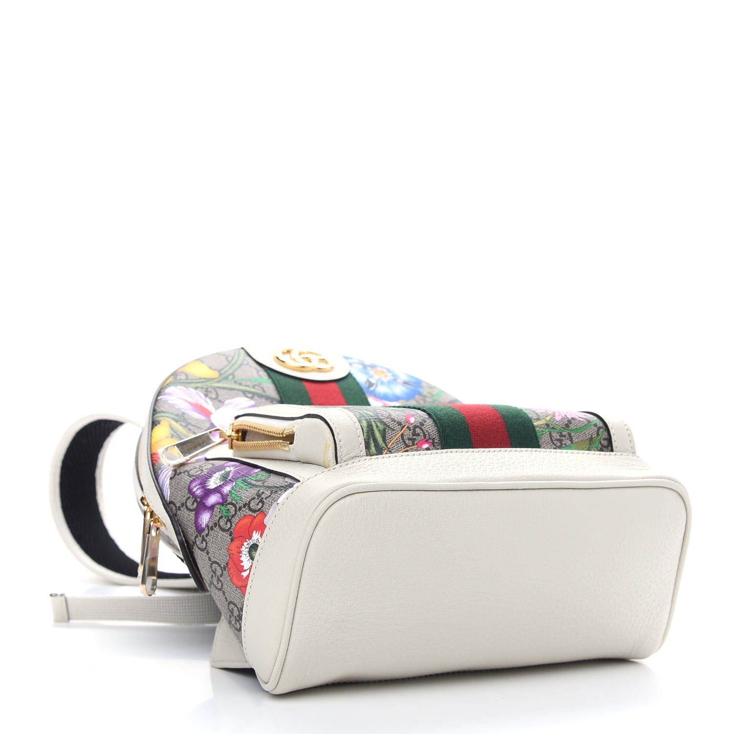 Gucci GG Supreme Monogram Flora Web Small Ophidia Day Backpack White 4 of 9