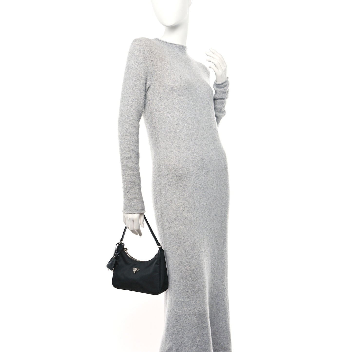 Tessuto Nylon Saffiano Mini Re-Edition 2005 Bag Black