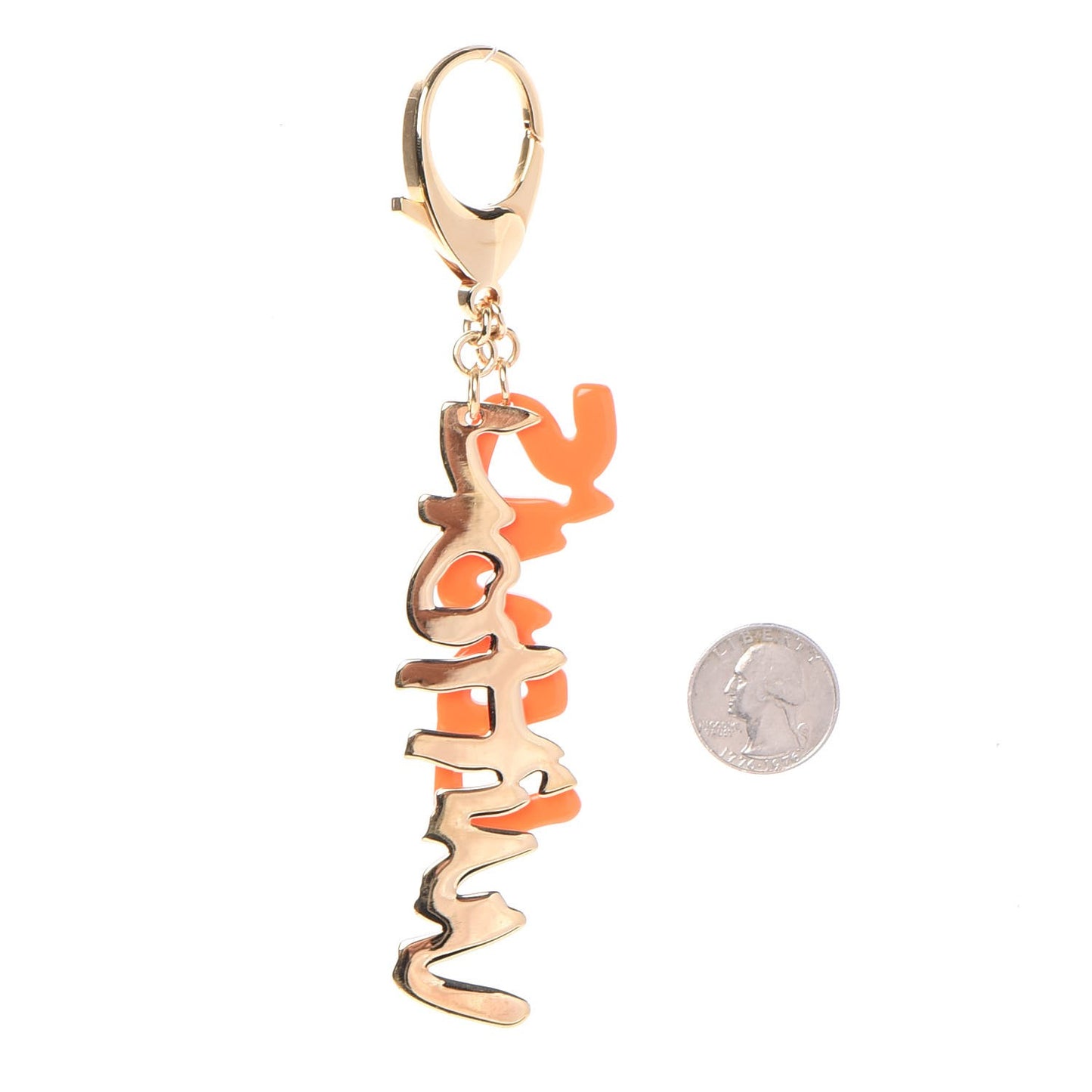 Graffiti Bag Charm Orange