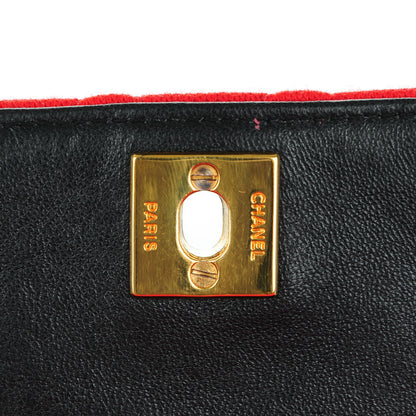 Chanel Jersey Quilted Small Single Flap Red 6 of 10