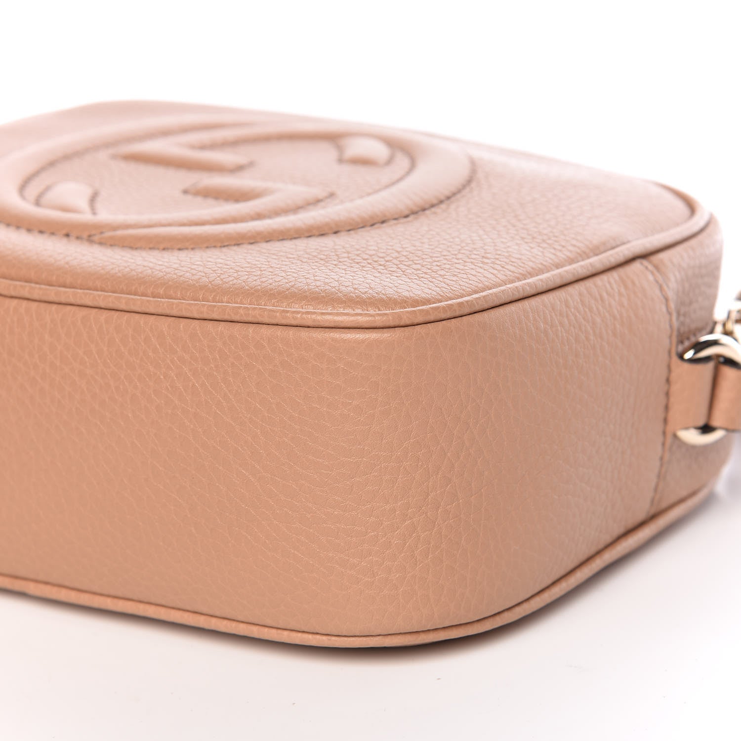 Gucci Pebbled Calfskin Small Soho Disco Bag Camelia 9 of 10