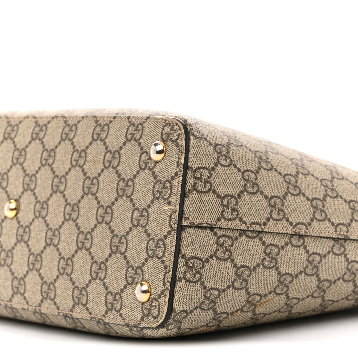 Gucci GG Supreme Monogram Medium Zippered Bucket Tote Beige Tuscany 10 of 15